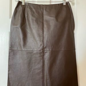 Nygard Collection Leather Pencil Skirt